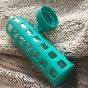 Ello glass and silicon sleeve water bottle